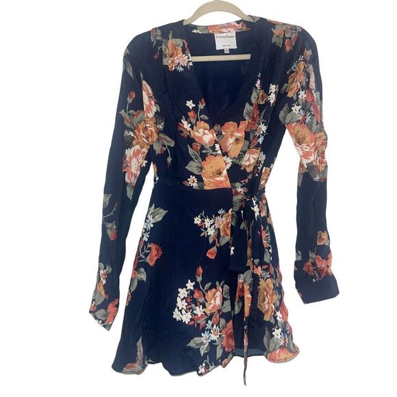 ✨Privacy Please Artesia Mini Wrap Sz XS Dress Lined Billowy Split Sleeve✨ - Picture 4 of 7